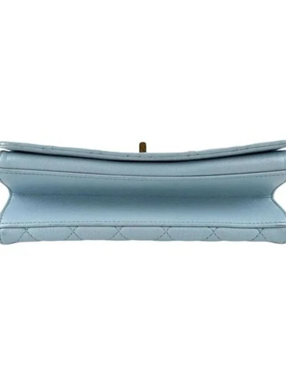 Auth CHANEL Rita Handbag Shoulder Bag Blue/Gold Leather/Metal - z9592
